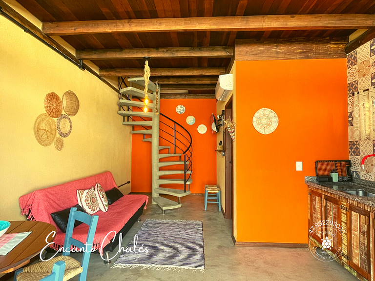 Encanto Chalés – Cascalho – 150m da Praia Grande
